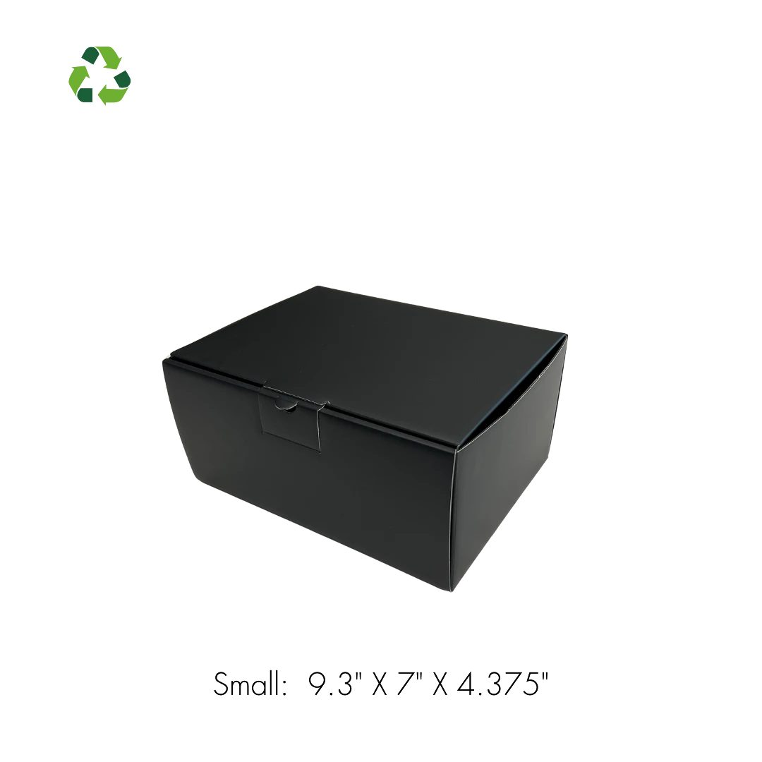 BirdieBox small black corrugated box, 9.3" x 7" x 4.375", with customizable logo and name printing options.