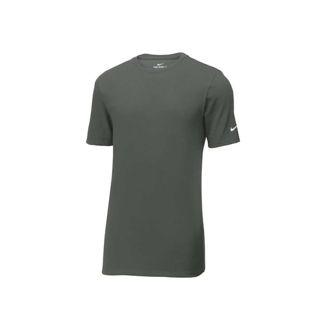 BirdieBox Nike Dri-FIT Performance grey short sleeve t-shirt with crew neck and white Swoosh logo on sleeve.