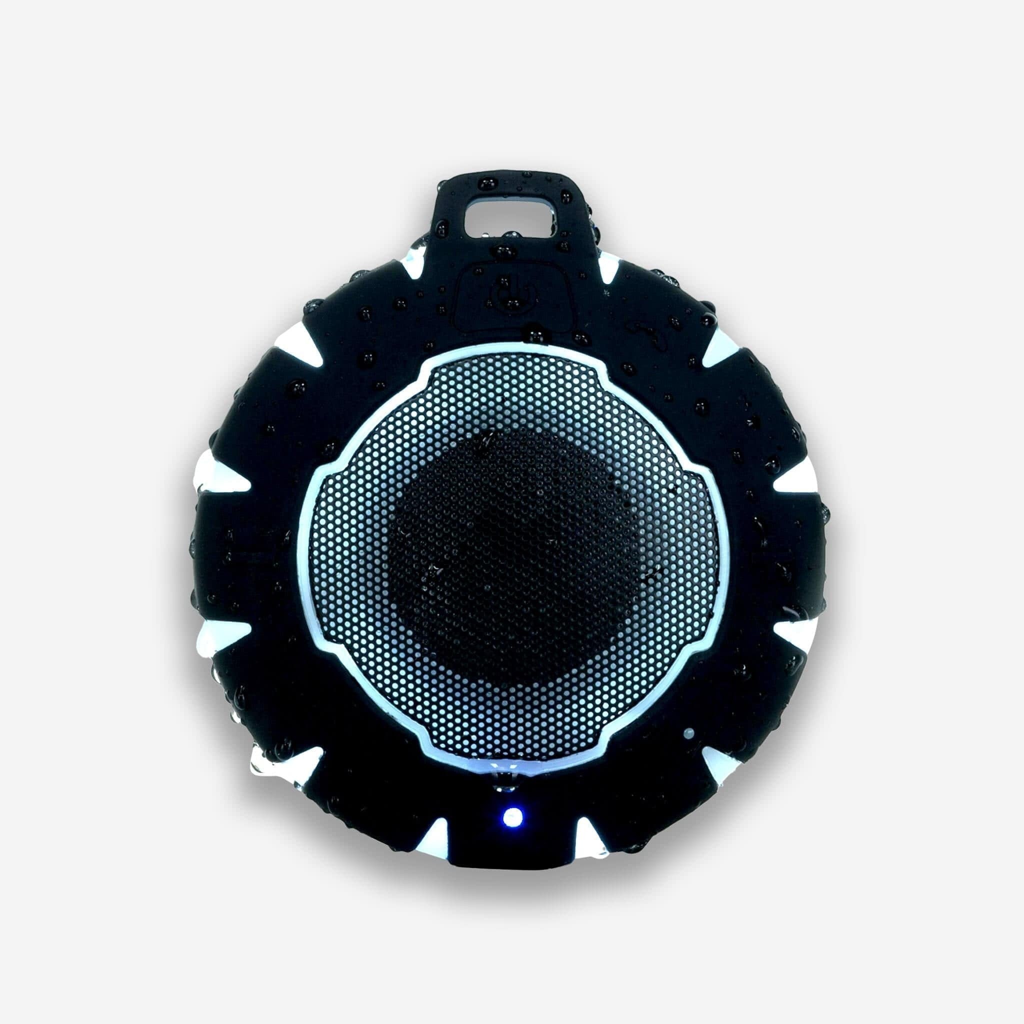 BirdieBox BBTEK waterproof Bluetooth speaker with customizable lightshow modes, black