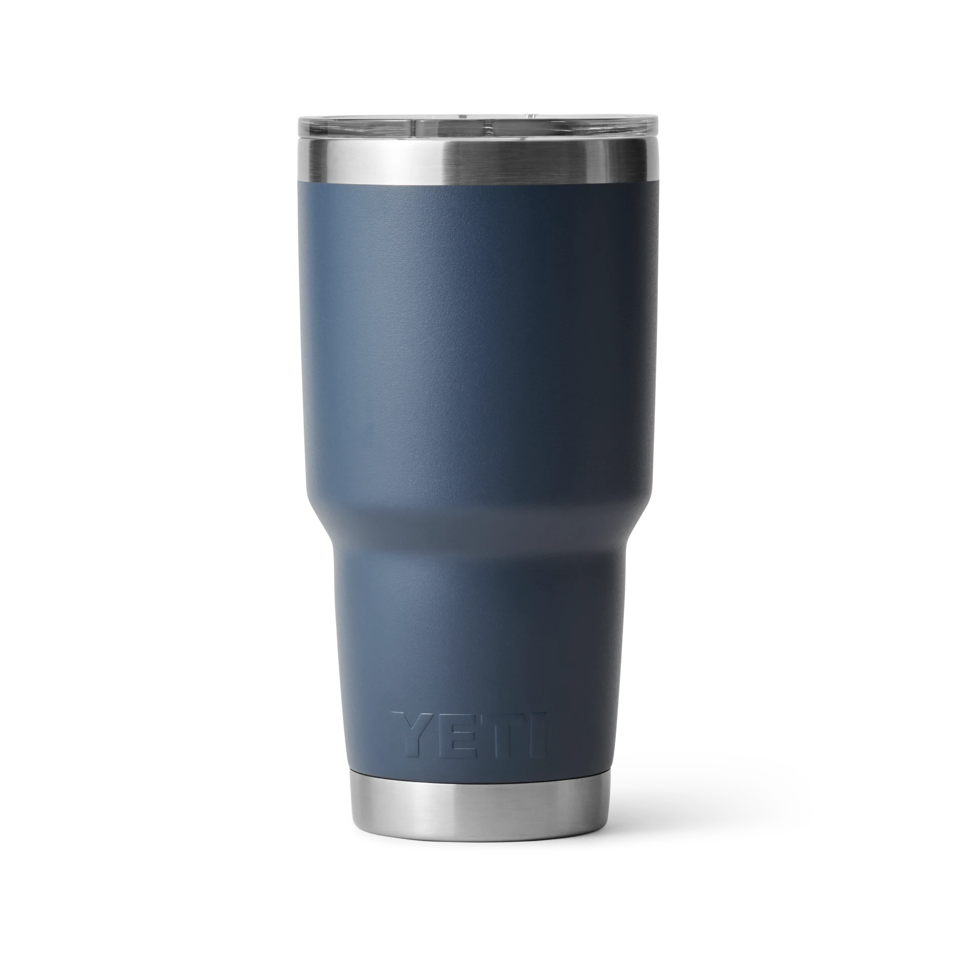 BirdieBox YETI Rambler 30 oz navy blue stainless steel tumbler with MagSlider lid, double-wall vacuum insulated.
