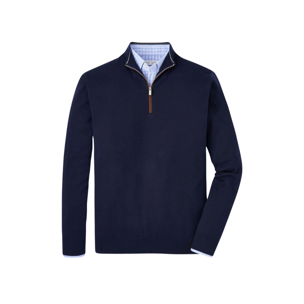 Peter Millar Autumn Crest Suede Trim Quarter-Zip