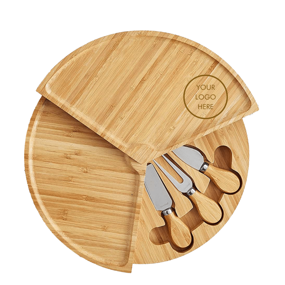 Old Tymes 3 Tier Wedge Cheeseboard with 3pc Knife Set