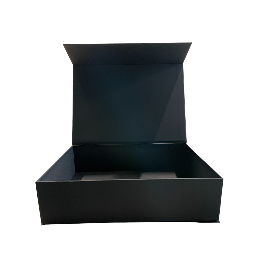 Soft Touch Gift Box (Xtra Large, Black, Collapsible)