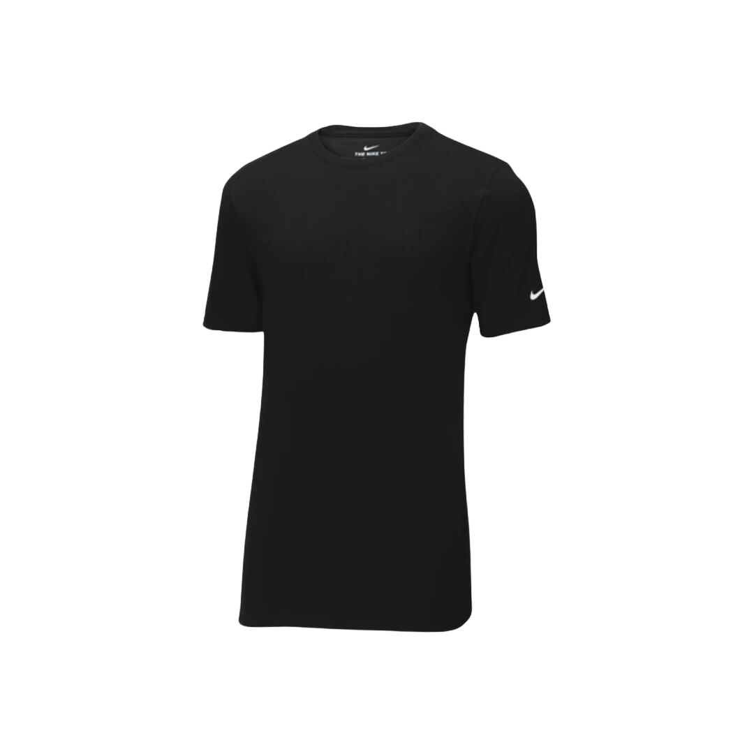 BirdieBox Nike Dri-FIT black performance t-shirt with short sleeves and crew neck, featuring a white Swoosh logo on the left sleeve.