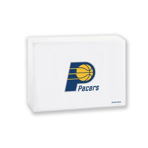 BirdieBox small white soft touch collapsible box with Indiana Pacers logo and